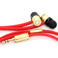Double Tap R1 Blood Red Bullet Wired Headphones, 10mm Dynamic Drivers Deliver Clear and Crisp Highs Along with Powerful Bass, in-Ear Earphones with Durable Cable Made in The USA with Carrying Case