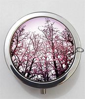 BlackKey Tree Top Branches 3-Compartment Decorative Pocket Gift Box Case Organizer for Pill, Color 1 -1936