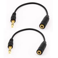 uxcell a15033100ux0086 2PCS 3.5 mm Male Connector to 2.5 mm Female Socket Audio Jack Adapter Cable Pack of 2