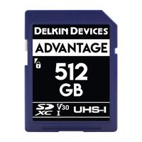 Delkin Devices 512GB Advantage SDXC UHS-I (U3/V30) Memory Card