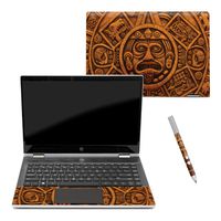 MightySkins Skin Compatible with HP Pavilion x360 14" (2018) - Carved Aztec | Protective, Durable, and Unique Vinyl Decal wrap Cover | Easy to Apply, Remove, and Change Styles | Made in The USA