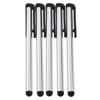Electronic Accessories 5 Pack Silver-Colored Universal Smart Phone/Smart Stylus Pen