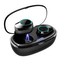 Wireless Earbuds, COOCHEER True Wireless Bluetooth 5.0 Headphones with Intelligent Display, Touch Screen One Key Control Auto Pairing Headphones, IPX68 Waterproof