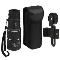 Andux Land 16x52 Monocular Telescope Day & Night Vision Monocular Scope, Dual Focus BAK4 Prism for Bird-Watching, Sightseeing, Concert DTWYJ-01 (Black)