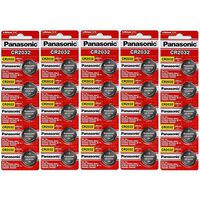 Panasonic CR2032 3 Volt Lithium Coin Cell Battery - 25 Batteries