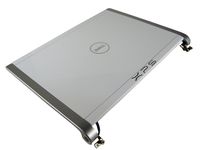 CM742 - Dell XPS M1330 13.3" LCD Back Top Cover Lid Assembly w/Hinges *For LED Display - WHITE