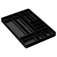 Ernst Manufacturing Home and Garage Organizer Tray, 10-Compartments, Black - 5011