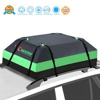 Copsrew 20 Cubic ft Car Roof Bag Top Carrier Cargo Storage Rooftop Luggage Waterproof Soft Box Luggage Outdoor Water Resistant for Car with Racks,Travel Touring,Cars,Vans, Suvs (Fluorescent Green)