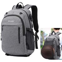 Basketball Backpack, Water Resistant Anti Theft Travel Sports Laptop Backpack with USB Charging Port and Lock, Extra Large College School Computer Backpack Bag for Women Men Fits17 Inch Laptop