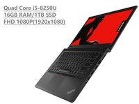 2019 Lenovo Thinkpad T480 14" Full HD FHD (1920x1080) Business Laptop (Intel 8th Gen Quad-Core i5-8250U, 16GB DDR4 RAM, 1TB SSD) Backlit, Thunderbolt 3 Type-C, WiFi, Windows 10 Pro, Black