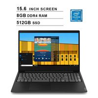2019 Premium Lenovo Ideapad S145 15.6 Inch Laptop (Intel Celeron 4205U 1.8GHz, 8GB DDR4 RAM, 512GB SSD, WiFi, Bluetooth, HDMI, Win10 Home) (Black)