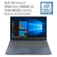 Lenovo IdeaPad 330s 2019 Laptop Notebook 15.6 Thin Bezel HD Computer, Intel Core i3-8130U 2.2GHz, 12GB DDR4, 256GB SSD, Wi-Fi,Bluetooth,Webcam,HDMI,USB 3.1-C, Windows 10, No DVD-RW, Bonus Accessories