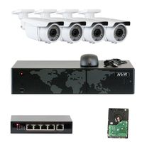 GW Security 8CH 5MP NVR (2TB) Network PoE Security System with (4) HD 1080P 2.8~12mm Manual Varifocal Lens, 72PCs IR LED IP Cameras