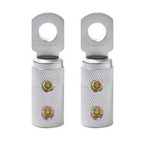 Dolity 1 Pair Wire Coupler Butt Terminal Connector 0/4/8 GA AWG Joiner Barrel Set Screw - 4GA