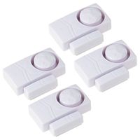 GREENCYCLE 4 Pieces SF19R Wireless Entry Home Security Door Window Open Chime Doorbell, Burglar Alert Alarm, Tiny Magnetic Sensor Door Alarm for Home Garage Apartment Office Indoor Use Only