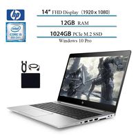 2019 Newest EliteBook 840 G6 14" FHD Notebook Business Laptop, 8th Gen Intel 4-Core i5-8265U up to 3.9GHz, 12GB RAM 1TB PCIe SSD, Fingerprint, Backlit Keyboard, Wins 10 Pro W/Accessories