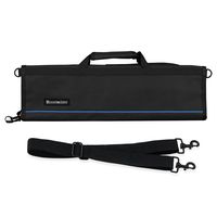 Messermeister 8-Pocket Heavy Duty Nylon Padded Knife Roll, Luggage Grade and Water Resistant, Black