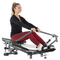 Murtisol Full Range Rowing Machine Folding Rower Mimic Real Rowing with 12 Levels Hydraulic Resistance,10 Levels Leg & 3 Levels Incline Adjustment,3.5 inches LCD Display,30 min to Assemble