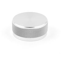 1.4"x0.6" Silver Tone Solid Aluminum Hifi Speaker Radio Volume Knobs
