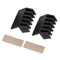 Fosa 2pcs 5 Slots Adhesive Cable Clips, Universal Cable Organizer, Cord Management, Wire Clips-Wire Cable Holder Clamps for Home, Office, Cubicle, Car, Nightstand and Desktop Accessories(Black)