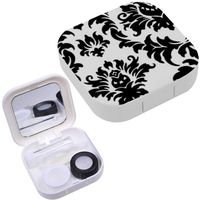 Portable Contact Lens Case Box Travel Kit Mirror + Bottle + Tweezers Container Holder [ Decorative ]