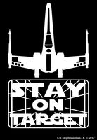 UR Impressions MWht X-Wing Stay On Target Decal Vinyl Sticker Graphics for Cars Trucks SUV Vans Walls Windows Laptop|Matte White|7 X 4.4 Inch|URI461-MW