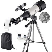 Telescope 70mm Apeture 400mm AZ Refractor Scope- Travel Scope for Kids and Beginners with Backpack, Tripod and Smartphone Adapter to View Moon and Planet