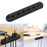 Kindes Durable Silicone Self-Sticking Desktop Cable Winder Cord Organizer Protector Cable Sleeves