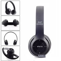 Foldable Bluetooth Wireless P47 Headphones Noise Canceling MP3/MP4/FM Player (RED)