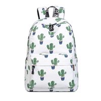 Yonger Cactus Rucksack Causal Backpack College Style Schoolbag Laptop Bookbag