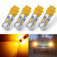 ANTLINE Extremely Bright 3157 3156 3057 4057 4157 3157LL 4157K 3057K 3457 21-SMD 1260 Lumens LED Bulb Replacement Amber Yellow for Car Turn Signal Blinker Side Marker Lights Bulbs (Pack of 4)