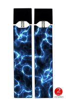 Decal Vinyl Stickers - Blue Lightning Storm Electric - Skin Wrap for Juul Vape (2 Pack)