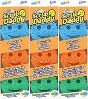 Scrub Daddy Colors- FlexTexture Sponge, Color Code Cleaning, Soft in Warm Water, Firm in Cold, Deep Cleaning, Dishwasher Safe, Multi-use, Scratch Free, Odor Resistant, Ergonomic- 3ct (Pack of 3)