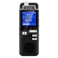 EVIDA Voice Recorder for Lectures Rechargeable - Digital Voice Activated Recorder Portable Tape Recorder Dictaphone Recording Device with Playback,Mp3,Variable Speed