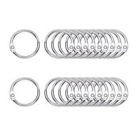 Antner 100Pcs Loose Leaf Rings, 0.75" Diameter, Nickel Plated Book Binder Rings