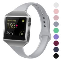 Acrbiutu Bands Compatible with Fitbit Blaze, Slim Thin Narrow Replacement Silicone Sport Accessory Strap Wristband with Metal Frame for Fitbit Blaze Smart Fitness Watch Women Men