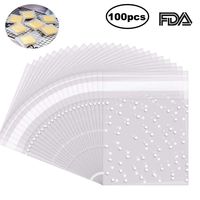 Cellophane Bags Self Adhesive Cookie Biscuit Candy Bags White Polka Dot Treat Bags Plastic Party Favor Bags (3.9x5.9in)