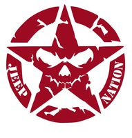 UR Impressions DRed Jp Nation Decal Vinyl Sticker Graphics for Jeep Wrangler 4x4 Unlimited Sahara Rubicon Moab Overland Arctic SUV Wall Window Laptop|Dark RED|5.5 inch|URI026-DR