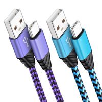 USB Type C Charging Cable, Amtobo 2-Pack 6ft Nylon Braided USB C Cable Fast Charging Compatible for Samsung Galaxy S10 S9 S8 Plus, Note 9 8, LG V30 V20 G6 G5, Zte, Moto Z, and Other USB C Devices