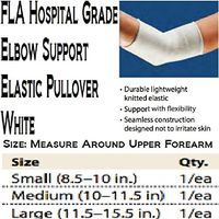 FLA Elbow Support Elastic Pullover, White, Medium