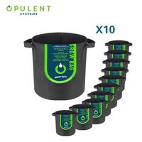 OPULENT SYSTEMS 3 Gallon 10-Pack Grow Bags Heavy Duty Thickened Nonwoven Fabric Containers for Potato/Plant Growing Pots with Handles (Black)