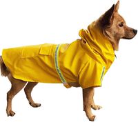 HAPEE Dog Raincoats for Large Dogs with Reflective Strip Hoodie,Rain Poncho Jacket for Dogs