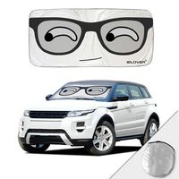 HOMEYA Car Sun Shade Windshield Sunshade Cover, Cute Cartoon Eyes Sunshades UV Protector Novelty Visor Shield for SUV Auto Vehicle Trucks Minivan Baby Kids Window (59 x 33.5 Inch)