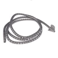 Cable Tube Organizer,10mm Coiled Tube Sleeve Cable Wrap Spiral Wire Sleeves Cable Management with Cord Cover Clips for TV PC Computer 2M Gray