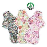 (Size L) Reusable Sanitary Pads Sanitary Napkins Organic Cotton Menstrual Pads Hygienic Band (Lot of 3)