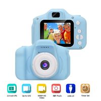 Kids Camera, Rechargeable Children Digital Cameras Shockproof Children Camera for Age 3-12 Years Old Girls Birthday Toy, 1080P 8MP IPS 2 Inch (Blue)