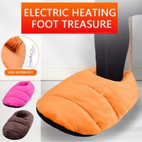 Plush USB Electric Heated Slippers -Electronic Foot Warmer Warm Feet Treasure Heating Shoes Plush Bedroom Office-Keep Foot Warmer for Winter Cold Weather (hot Pink, 38x30cm)