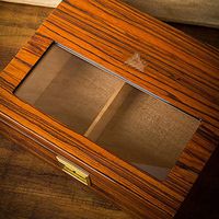 Mei Xu Cigar Box - Cigar Box Imported Cedar Wood Transparent Window humidor @ (Color : B)