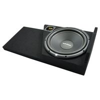 Compatible with 2014 UP Chevy Silverado Double Cab Rockford R1S410 Single 10 Sub Box Enclosure