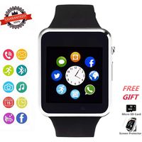 Hocent Smart Watch, Smartwatch with SD Card Camera Pedometer Phone Call Text SNS SMS Sync SIM Card Slot Music Player Alarm Compatible with Android and iPhone (Partial Functions) for Men Women Teens